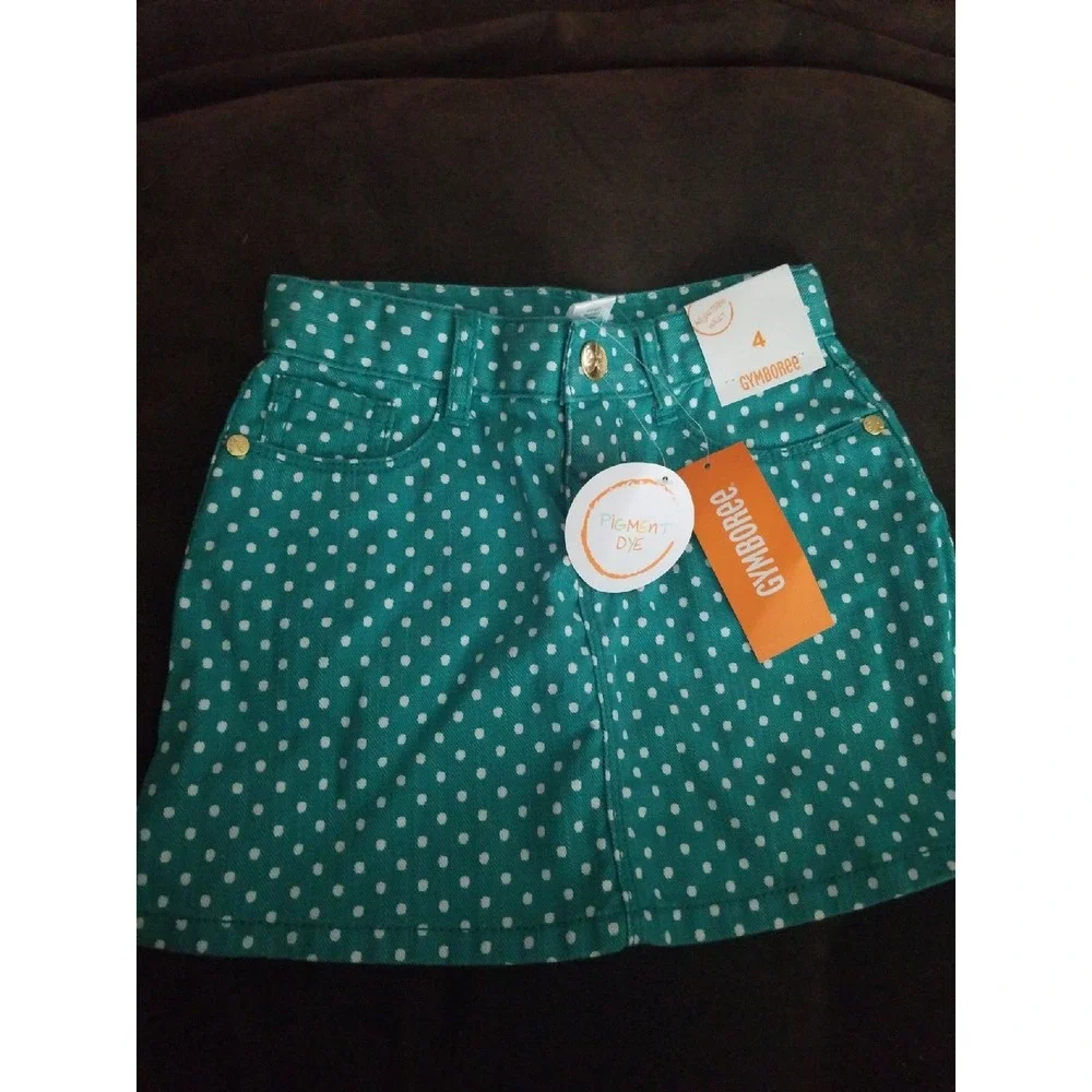 Gymboree painting pals skirt 4 polka nwt